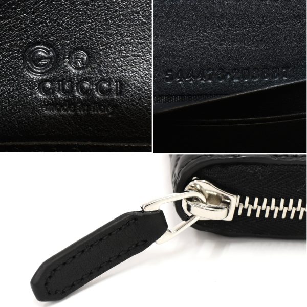 5000050884100340 9 Gucci zip around wallet long wallet Micro Guccisima leather black