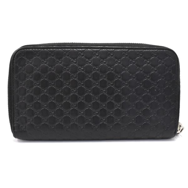 5000050884100362 3 Gucci Zip Around Wallet Long Wallet Micro GG Signature Guccisima Black