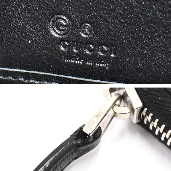 5000050884100362 9 Gucci Zip Around Wallet Long Wallet Micro GG Signature Guccisima Black