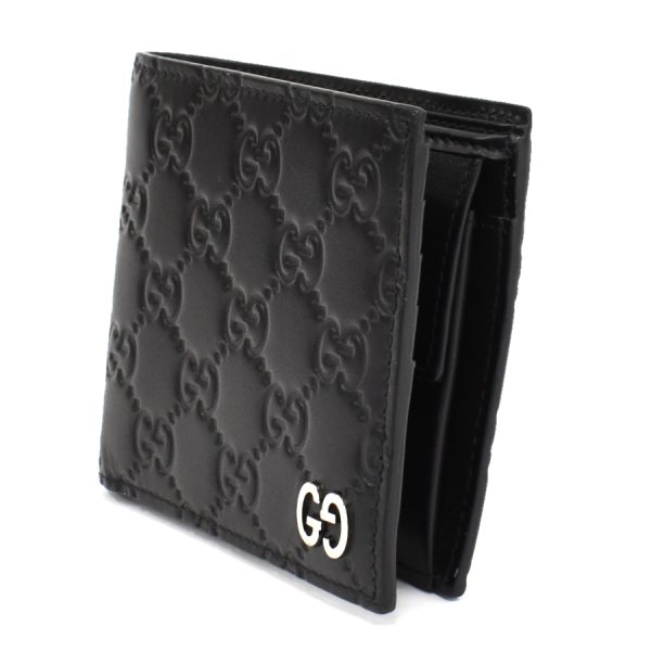 5000050884100364 2 Gucci Signature Leather Coin Wallet Black