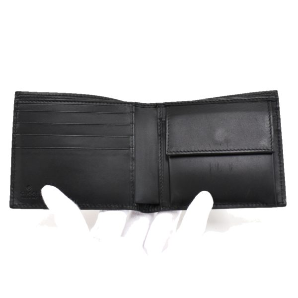 5000050884100364 7 Gucci Signature Leather Coin Wallet Black