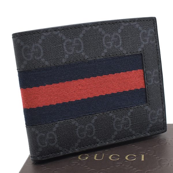 5000050884100376 1 Gucci bifold wallet GG Supreme coated canvas black