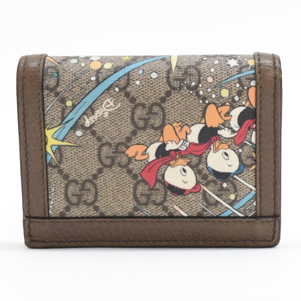 5000050884100377 3 Gucci Donald Duck Bifold Wallet Coated Canvas Brown