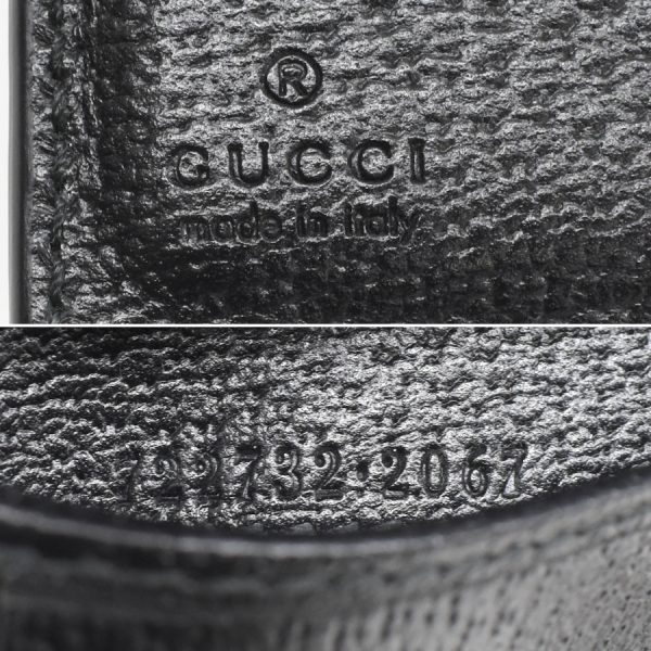 5000050884100382 9 Gucci Double GG compact tri fold wallet Marmont black