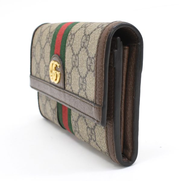 5000050884100386 2 Gucci GG Continental Wallet Long Wallet Ophidia GG Supreme Beige