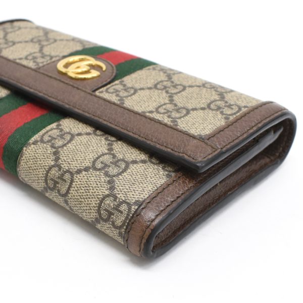 5000050884100386 5 Gucci GG Continental Wallet Long Wallet Ophidia GG Supreme Beige