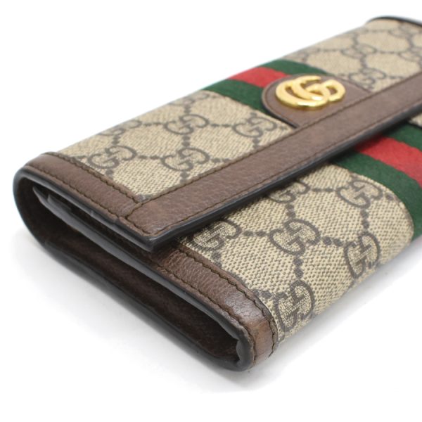 5000050884100386 6 Gucci GG Continental Wallet Long Wallet Ophidia GG Supreme Beige