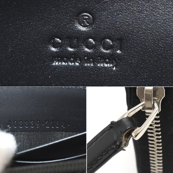 5000050884100390 9 Gucci Zip Around Wallet Long Wallet Guccisima Leather Mistral Black