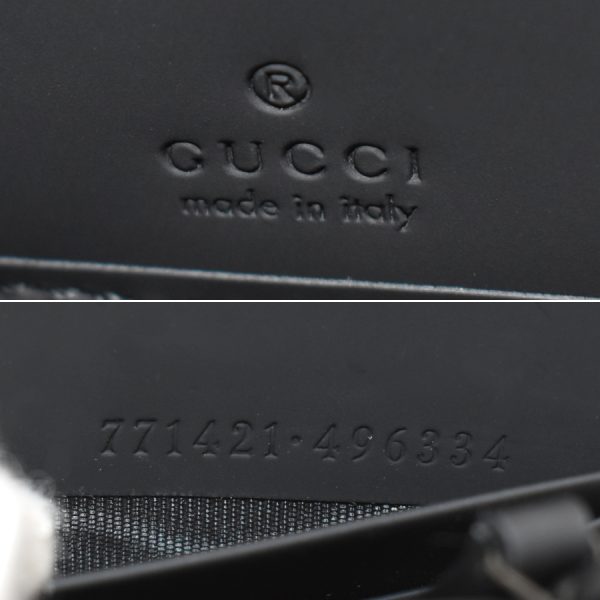 5000050884100393 9 Gucci Rubber Effect Zip Around Wallet GG Rubber Leather Black