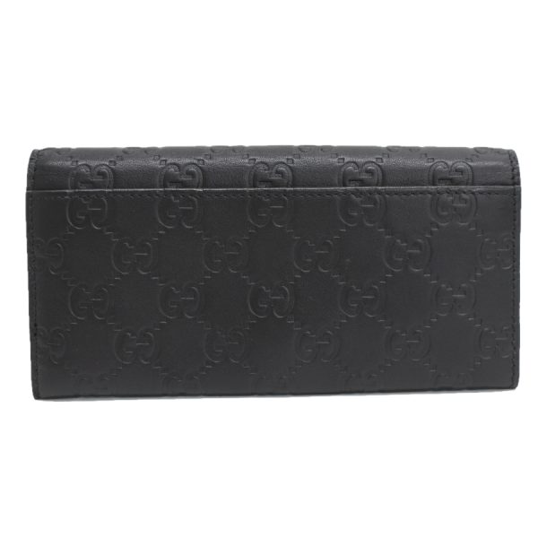 5000050884100394 3 Gucci Bi fold Long Wallet Guccisima Leather Black