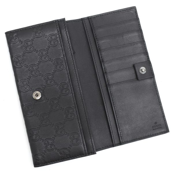 5000050884100394 7 Gucci Bi fold Long Wallet Guccisima Leather Black