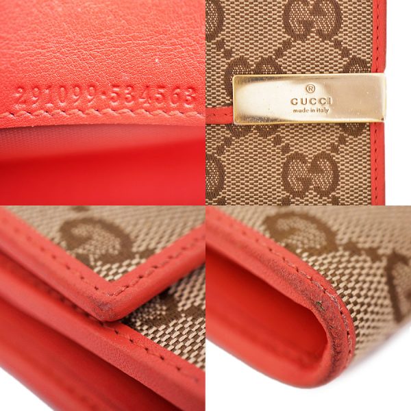 5000050884400238 8 Gucci Long Wallet GG Canvas Beige Orange