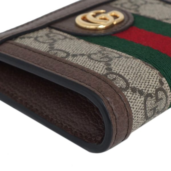 5000050884400249 5 Gucci Offdia Zip Around Wallet GG Supreme Sherry