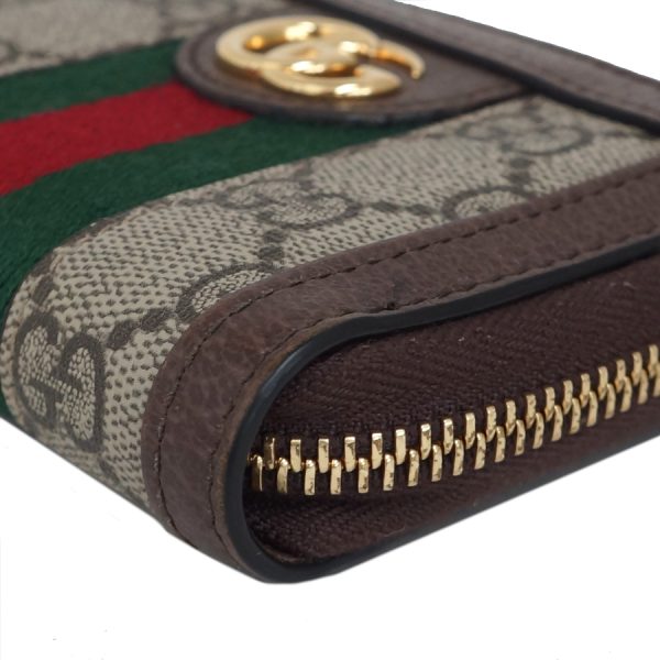 5000050884400249 6 Gucci Offdia Zip Around Wallet GG Supreme Sherry