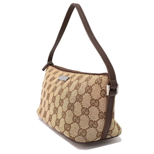 5000051884100348 2 Gucci Accessory Pouch GG Canvas Leather Beige Brown