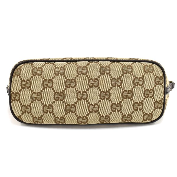 5000051884100350 4 Gucci Accessory Pouch Mini Handbag GG Canvas Leather Beige Brown