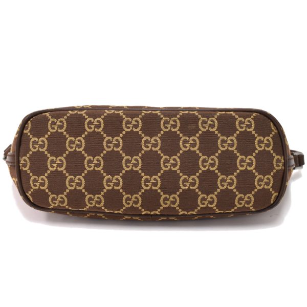 5000051884100354 4 Gucci Accessory Pouch Handbag GG Canvas Leather Brown