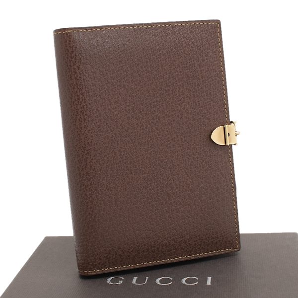 5000051884100401 1 Gucci Agenda notebook address book Leather brown gold hardware