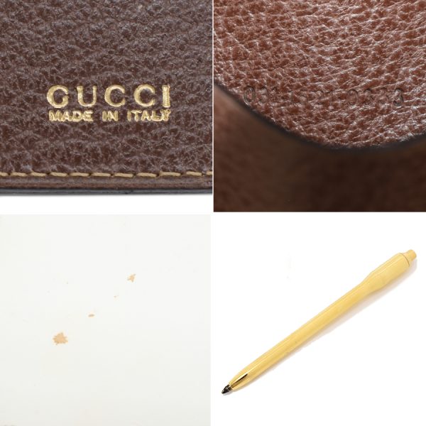 5000051884100401 9 Gucci Agenda notebook address book Leather brown gold hardware