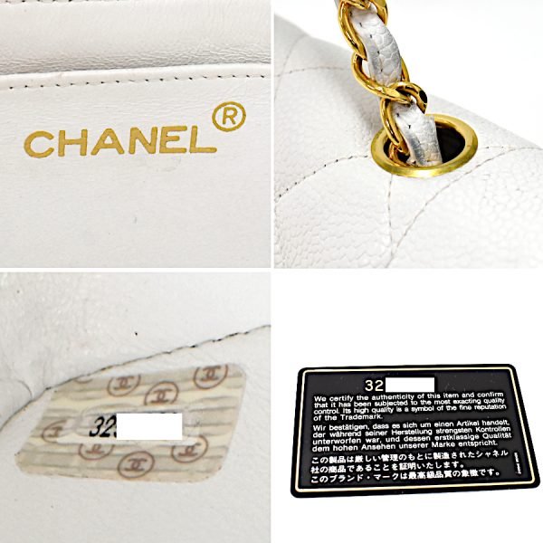 5000065884102074 9 CHANEL Chain Shoulder Bag Matelasse 25 Diana Flap Caviar Skin Leather White Gold Hardware