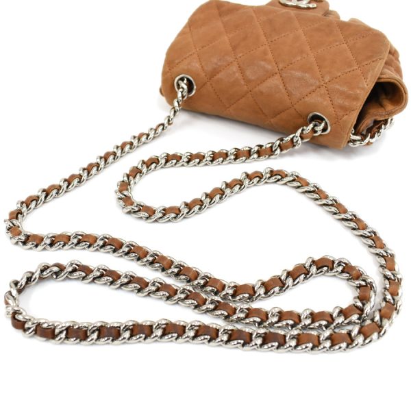 5000065884102272 7 CHANEL Chain Around Shoulder Bag Matelasse Lambskin Leather Brown