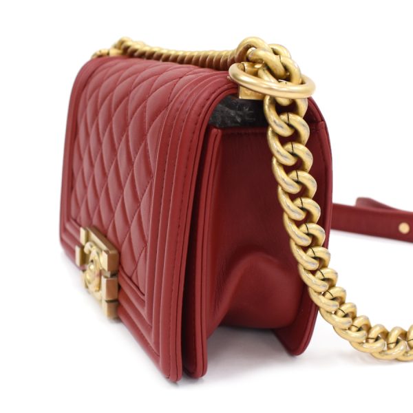 5000065884102407 2 Chanel Chain Shoulder Bag Boy Chanel Coco Mark Leather Red