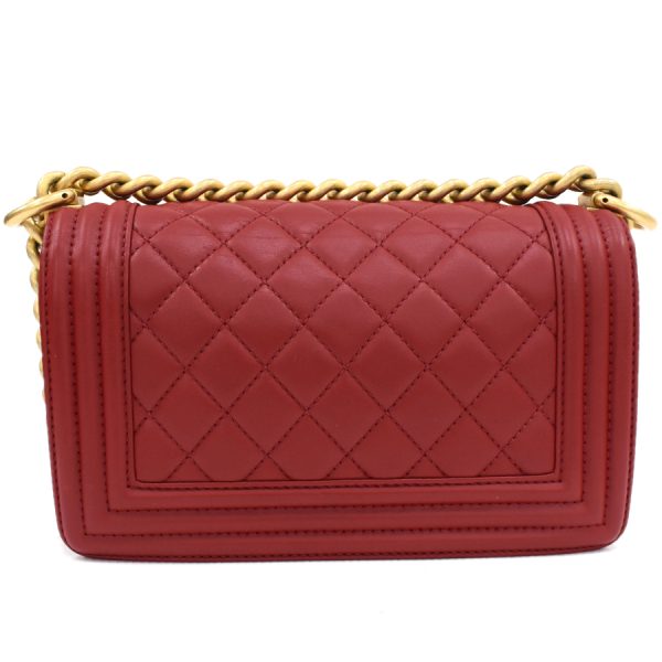 5000065884102407 3 Chanel Chain Shoulder Bag Boy Chanel Coco Mark Leather Red