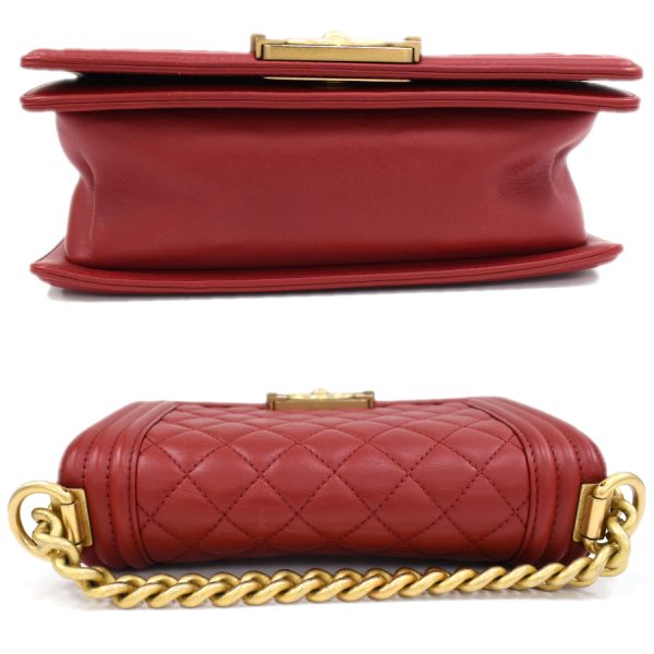 5000065884102407 4 Chanel Chain Shoulder Bag Boy Chanel Coco Mark Leather Red