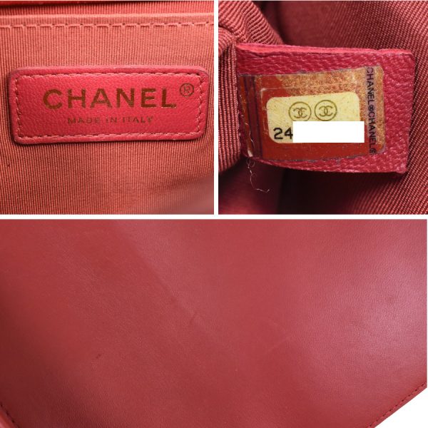 5000065884102407 9 Chanel Chain Shoulder Bag Boy Chanel Coco Mark Leather Red