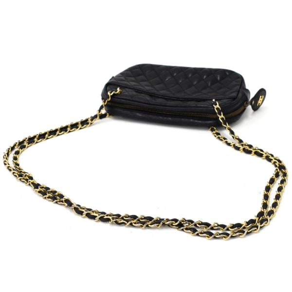 5000065884102448 7 CHANEL Chain Shoulder Bag Matelasse Leather Black