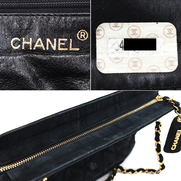 5000065884102453 9 CHANEL Chain Shoulder Tote Bag Matelasse Suede Black