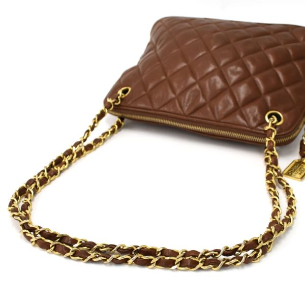 5000065884102454 7 CHANEL Chain Shoulder Bag Matelasse Leather Brown