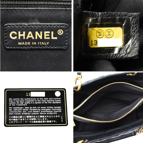 5000065884102497 9 CHANEL Chain Shoulder GST Tote Bag Matelasse Caviar Skin Leather Black