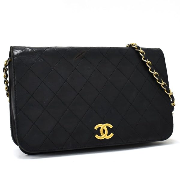 5000065884102506 1 CHANEL Chain Shoulder Bag Matelasse Leather Black