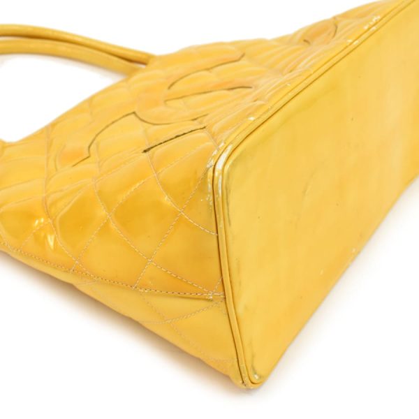 5000065884102537 6 CHANEL Reprint Tote Bag A01804 Coco Mark Patent Leather Yellow