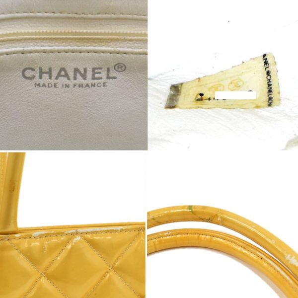 5000065884102537 9 CHANEL Reprint Tote Bag A01804 Coco Mark Patent Leather Yellow