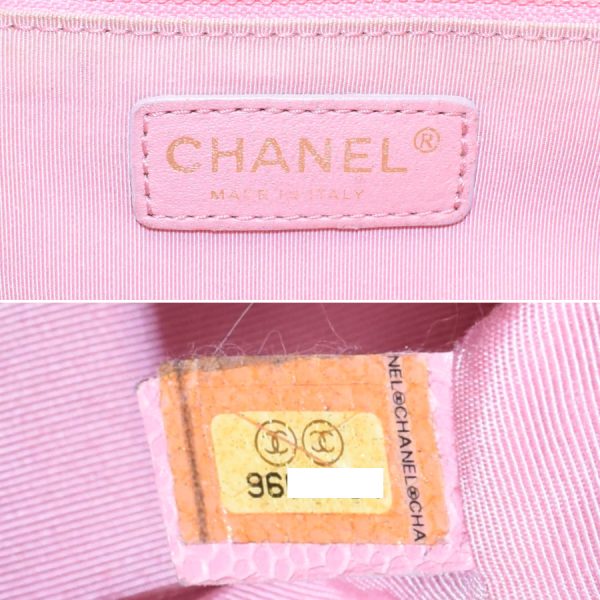 5000065884102538 9 CHANEL GST Chain Shoulder Bag Tote Coco Mark Caviar Skin Pink