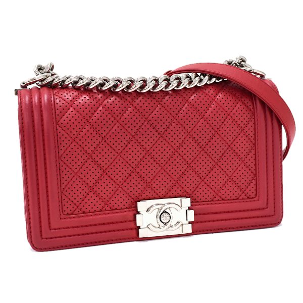 5000065884102550 1 Chanel Chain Shoulder Bag Boy Chanel Leather Red