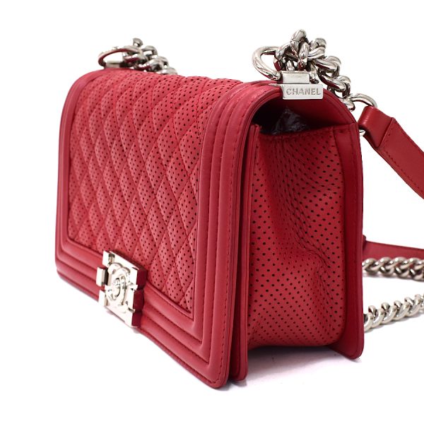 5000065884102550 2 Chanel Chain Shoulder Bag Boy Chanel Leather Red