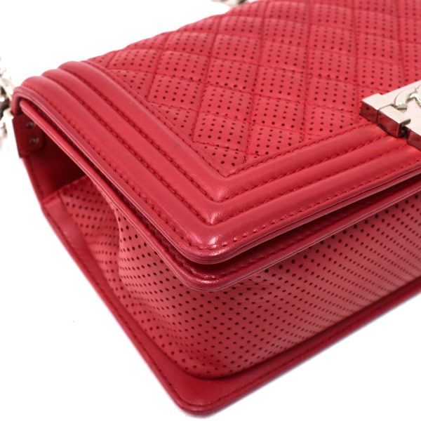 5000065884102550 6 Chanel Chain Shoulder Bag Boy Chanel Leather Red