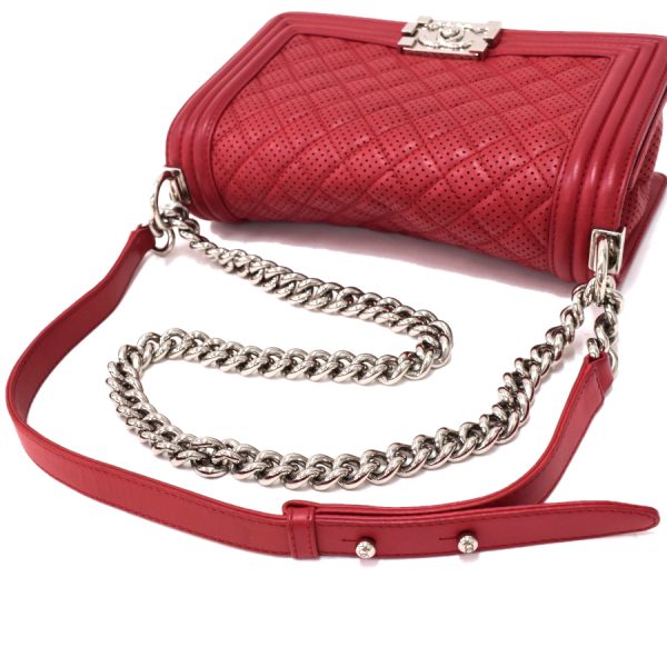 5000065884102550 7 Chanel Chain Shoulder Bag Boy Chanel Leather Red