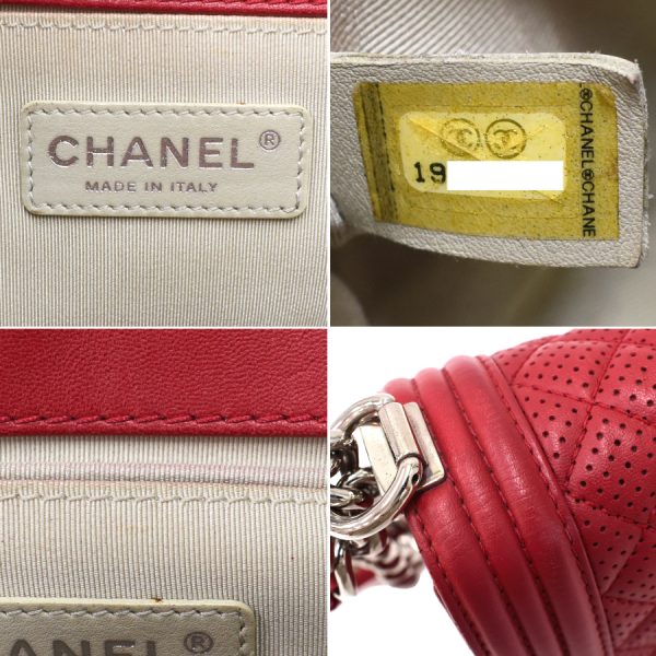 5000065884102550 9 Chanel Chain Shoulder Bag Boy Chanel Leather Red