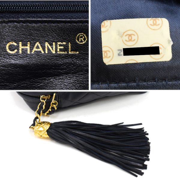 5000065884102568 9 CHANEL Chain Shoulder Bag Matelasse Lambskin Leather Navy