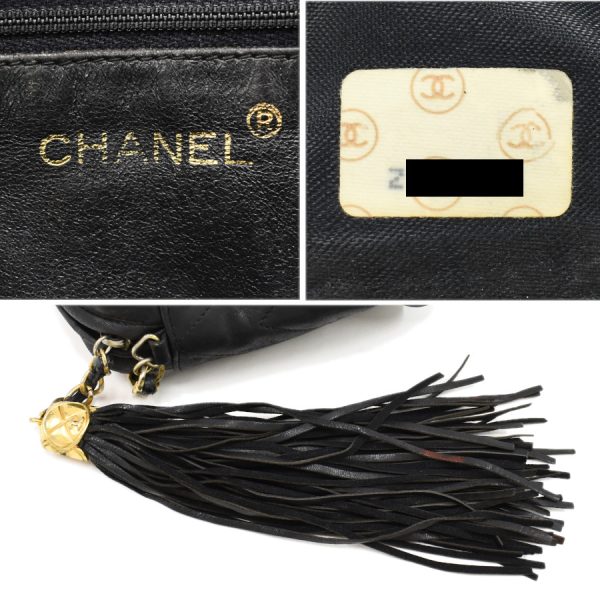 5000065884102571 9 CHANEL Chain Shoulder Bag Diamond Stitch Leather Black