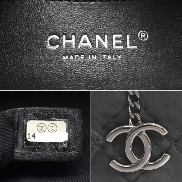 5000065884102648 9 CHANEL Mademoiselle Bowling Bag Chain Shoulder Bag Leather Black