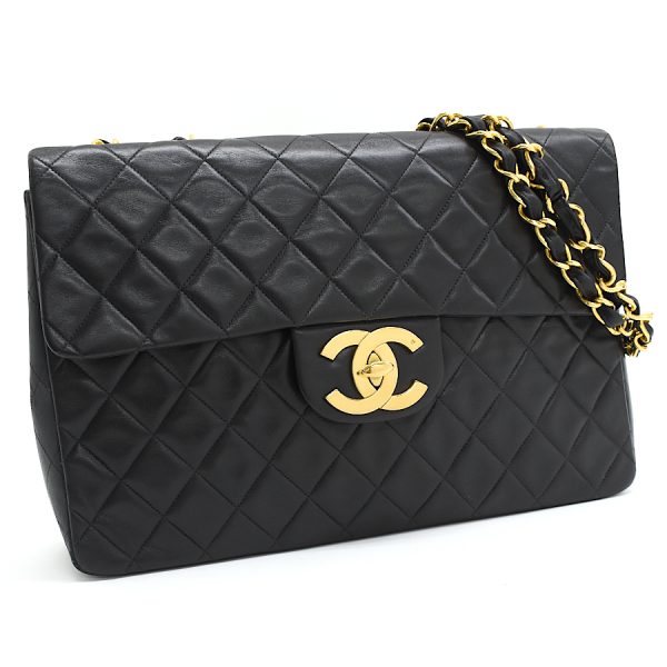 5000065884102687 1 CHANEL Matelasse 34 Chain Shoulder Bag Deca Matelasse Coco Mark Turnlock W Chain Leather Black Gold Hardware