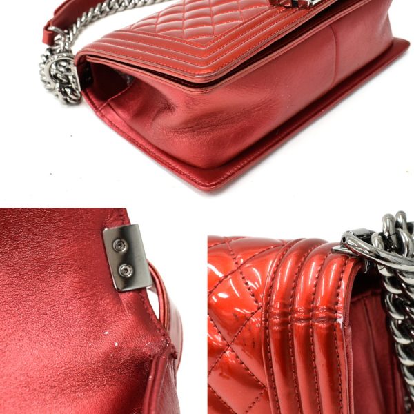 5000065884102693 9 Chanel Chain Shoulder Bag Boy Chanel Coco Mark Enamel Red