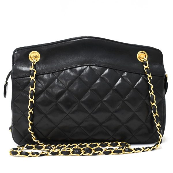 binary comment CHANEL Chain Shoulder Bag Matelasse Lambskin Black