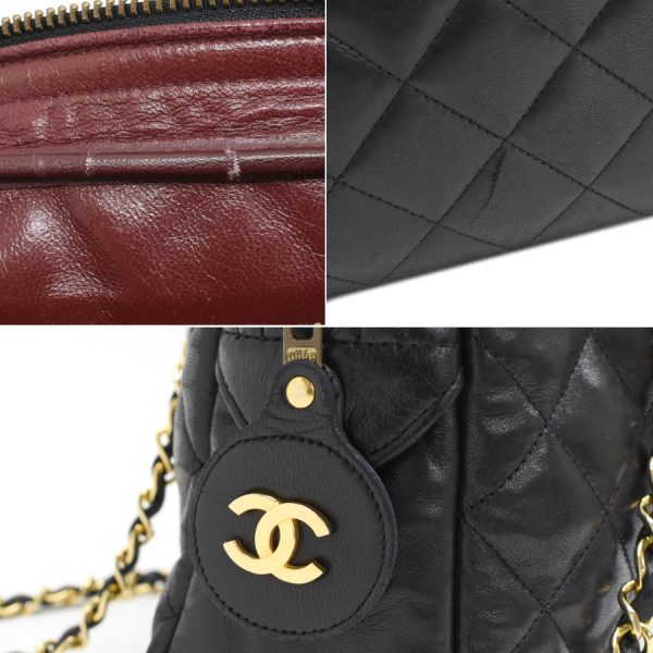 5000065884102720 9 CHANEL Chain Shoulder Tote Bag Matelasse Leather Black