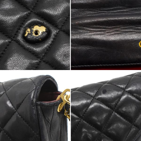 5000065884102780 9 CHANEL Half Moon Chain Bag CocoMark Matelasse Flap Lambskin Black